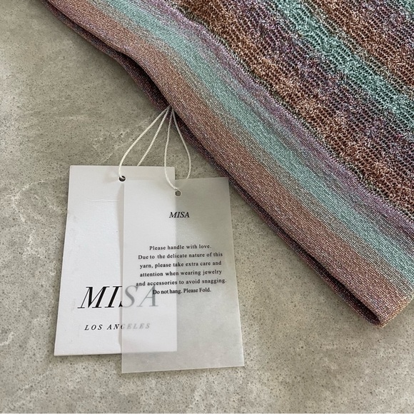 MISA Luca skirt in lavender - size XS - shimmer knit skirt - Picture 14 of 17